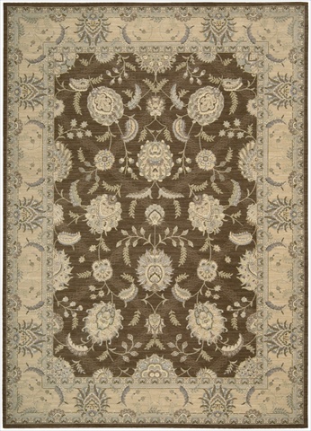 25401 Persian Empire Area Rug Collection Chocolate 5 ft 3 in. x 7 ft 5 in. Rectangle -  Nourison, 099446254016