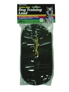 Picture of Four Paws 456706 Black Cotton Web Lead 20 Ft