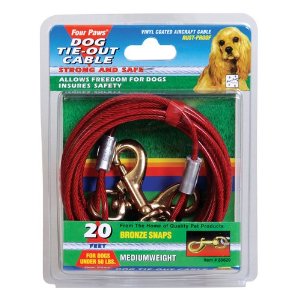 Picture of Four Paws 456901 Red Med Cable Tieout 20 Ft.