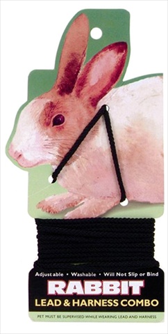 Picture of Coastal Pet Products 767510 Rabbit Lead & Harness Black