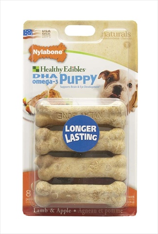 Picture of Nylabone 181404 Edible Lamb-App Bone Pup Pet 8Ct