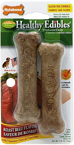 Picture of Nylabone 181406 Edibles Roast Beaf Bone Pet 2Pk