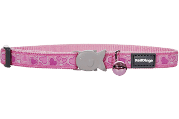 Picture of Red Dingo CC-BZ-PK-12 Red Dingo Cat Collar Breezy Love Pink
