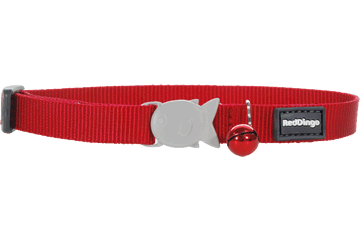 Picture of Red Dingo CC-ZZ-RE-12 Red Dingo Cat Collar Classic Red