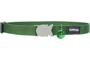 Picture of Red Dingo CC-ZZ-GR-12 Red Dingo Cat Collar Classic Green