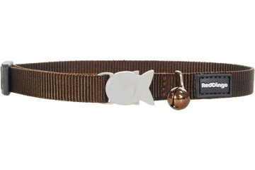 Picture of Red Dingo CC-ZZ-BR-12 Red Dingo Cat Collar Classic Brown