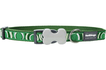 Picture of Red Dingo DC-CI-GR-SM Dog Collar Design Circadelic Green&#44; Small
