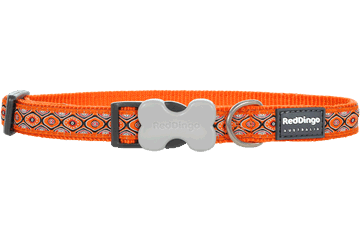 Picture of Red Dingo DC-SE-OR-SM Dog Collar Design Snake Eyes Orange&#44; Small