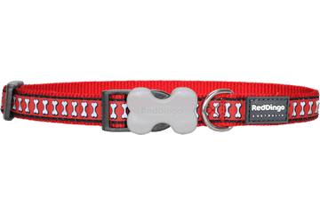 Picture of Red Dingo DC-RB-RE-SM Dog Collar Reflective Red- Small