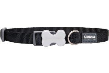 Picture of Red Dingo DC-ZZ-BB-SM Dog Collar Classic Black&#44; Small