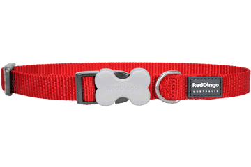 Picture of Red Dingo DC-ZZ-RE-ME Dog Collar Classic Red- Medium