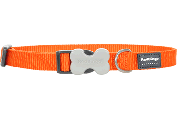 Picture of Red Dingo DC-ZZ-OR-ME Dog Collar Classic Orange- Medium