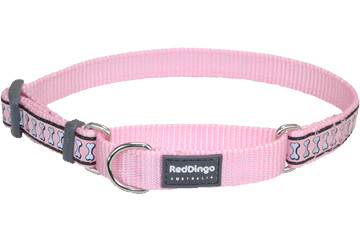 Picture of Red Dingo MC-RB-PK-12 Martingale Dog Collar Reflective Pink- Extra Small