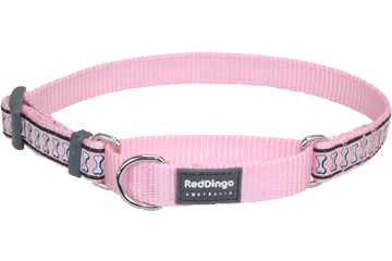 Picture of Red Dingo MC-RB-PK-ME Martingale Dog Collar Reflective Pink- Medium