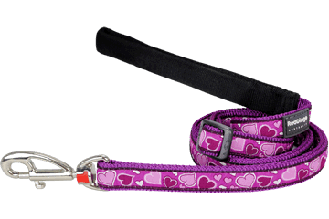 Picture of Red Dingo L6-BZ-PU-SM Dog Lead Design Breezy Love Purple- Small