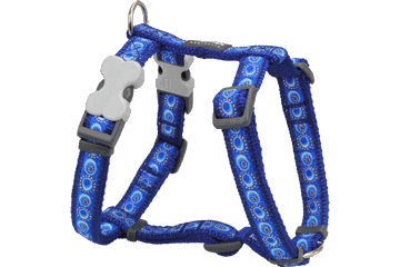 Picture of Red Dingo DH-CO-DB-SM Dog Harness Design Cosmos Dark Blue- Small