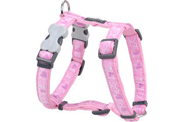 Picture of Red Dingo DH-BZ-PK-SM Dog Harness Design Breezy Love Pink- Small