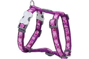 Picture of Red Dingo DH-BZ-PU-SM Dog Harness Design Breezy Love Purple- Small