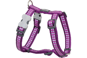 Picture of Red Dingo DH-RB-PU-25 Dog Harness Reflective Purple- Large