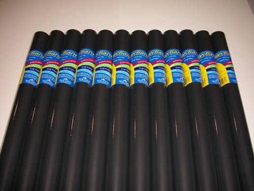 80145 Fade Resistant Art Rolls Black 18 In. X 50 Ft. 12 Pack
