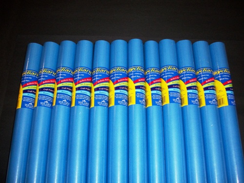 80155 Fade Resistant Art Rolls Bright Blue 18 In. X 50 Ft. 12 Pack