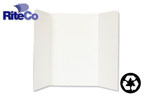 Picture of RiteCo Raydiant 22101 Riteco Tri-Fold Presentation Boards 48 In. X 36 In. White &#44; 24 Pack