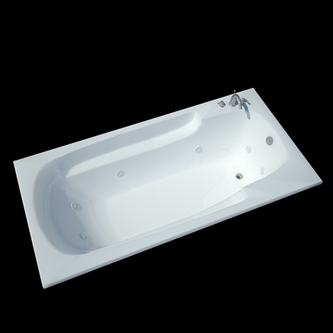 Tubs 4272EWR Eros 42 x 72 x 23 - Inch Rectangular Whirlpool Jetted Bathtub