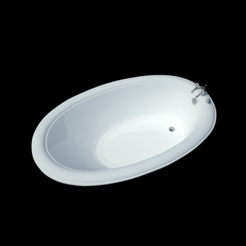 Tubs 4270P Petite 42 x 70 x 23 - Inch Oval Soaking Bathtub