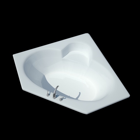Tubs 6060S Sublime 60 x 60 x 23 - Inch Corner Soaking Bathtub