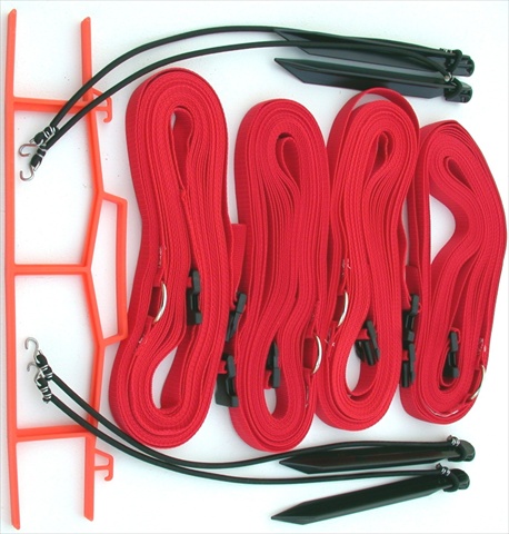 Picture of Home Court M817ARS 8 Meter Red 1-inch Adjustable Web Courtlines
