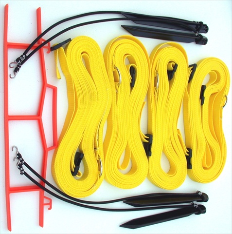 Picture of Home Court M817AYS 8 Meter Yellow 1-inch Adjustable Web Courtlines