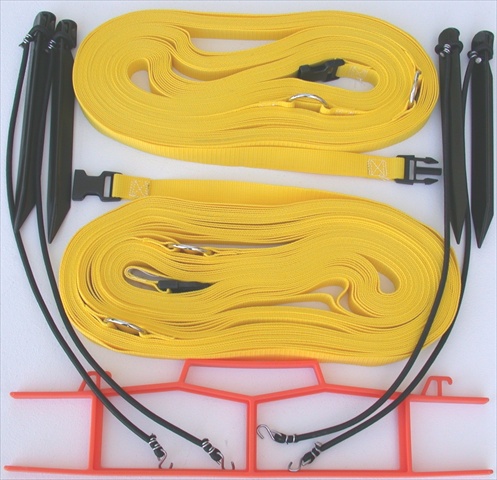 Picture of Home Court M817NAYS 8 Meter Yellow 1-inch Non-adjustable Web Courtlines
