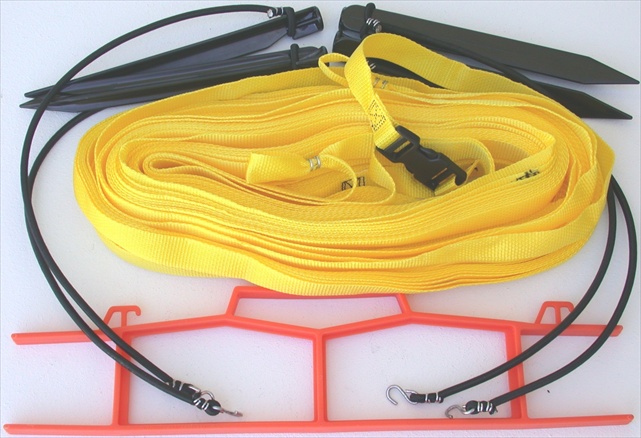 Picture of Home Court W25YS Yellow 1-inch Non-adjustable Web Courtlines