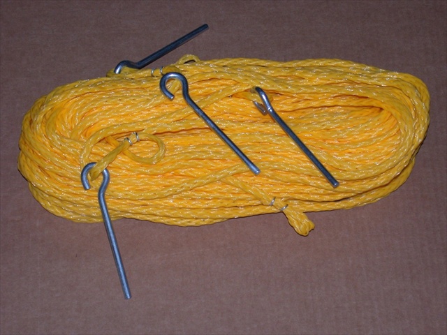 Picture of Home Court M25Y Yellow .25-inch rope Non-adjustable Grass Courtlines