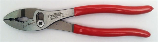 Wilde Tool  Flush Fastener 8 Slip Joint Pliers-Polished-Clam Card
