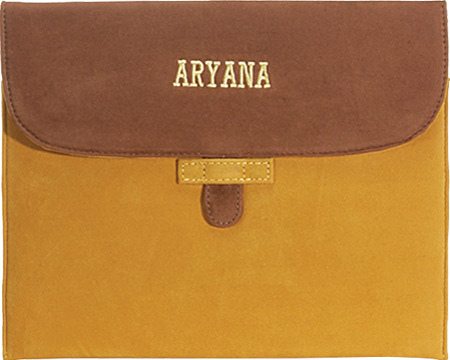 Picture of Aryana Ella-2-Tan Chic Basic Tan Tan Suede Flap Closure Essential Ipad Cover
