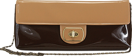 Picture of Aryana Rose2Brn Handbag With Twist-Lock Flap Closure- Brown