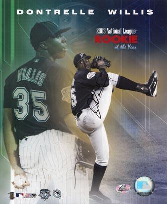 86 Dontrelle Willis Florida Marlins Autographed 8 x 10 Collage Photo