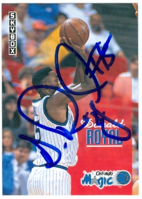 21047 Donald Royal Autographed Basketball Card Orlando Magic 1993 Skybox No. 383 -  Autograph Warehouse