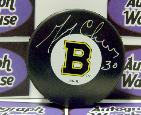 Gerry Cheevers Autographed Hockey Puck Boston Bruins