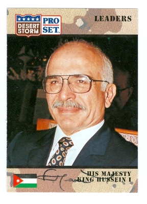 Picture of Autograph Warehouse 25893 King Hussein I Autographed Trading Card Jordan Official Presidential Stamp