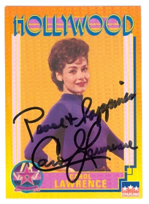 Picture of Autograph Warehouse 25948 Carol Lawrence Autographed Hollywood Walk Of Fame Trading Card
