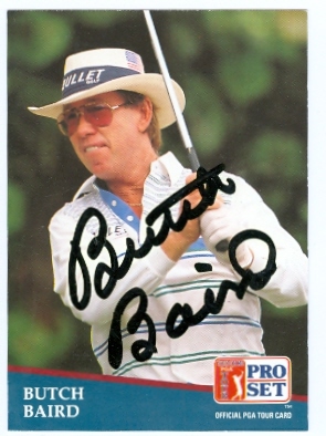 Picture of Autograph Warehouse 26016 Butch Baird Autographed Golf Trading Card