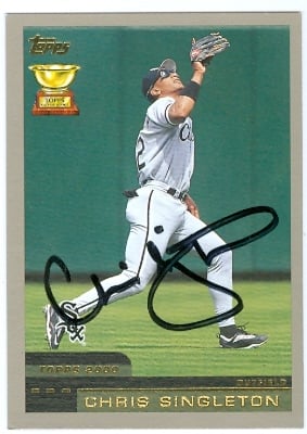 Chris Singleton Autographed Baseball Card Chicago White Sox 2000 Topps All Rookie Team No. 438