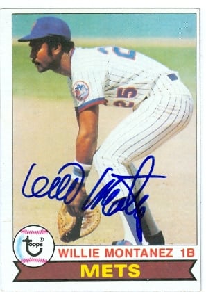 27097 Wiilie Montanez Autographed Baseball Card New York Mets 1979 Topps -  Autograph Warehouse