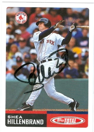 28848 Shea Hillenbrand Autographed Baseball Card Boston Red Sox 2002 Topps Total No. 177 -  Autograph Warehouse