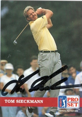 Picture of Autograph Warehouse 30831 Tom Sieckmann Autographed Trading Card Golf Pro Set