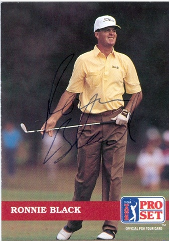 Picture of Autograph Warehouse 30845 Ronnie Black Autographed Trading Card Golf Pro Set