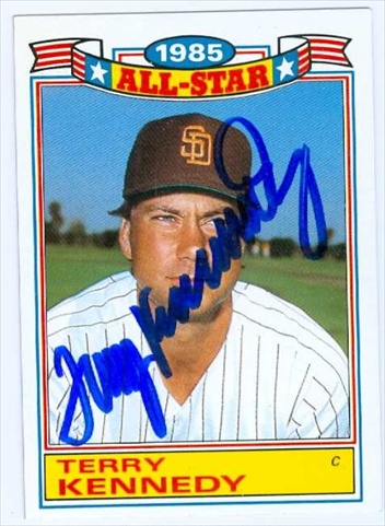 31551 Terry Kennedy Autographed Baseball Card San Diego Padres 1986 Topps 1985 All Star Set No. 20 -  Autograph Warehouse