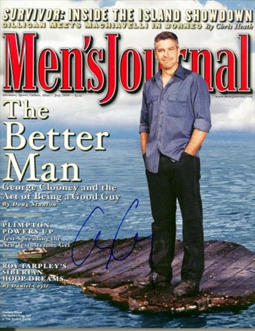 Picture of Autograph Warehouse 31596 George Clooney Autographed Magazine Mens Journal Ng